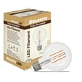 thumbnail image 5 of Bulbrite 862850 2700K 1400 Lumen 13 watt LED Filament Dimmable G25 Light Bulbs with a Clear & Medium E26 Base, Warm White - Pack of 4, 5 of 5