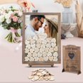 thumbnail image 2 of GLM Wedding Guest Book Alternative with Sign, 85 Hearts and 2 Large Hearts, Guest Book Wedding Reception, Sign in Guest Book Alternatives, Rustic Wedding Decorations (Brown), 2 of 9