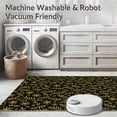 thumbnail image 5 of ODIKA 5'x7' Machine Washable Non-Slip Area Rug, Festive Pine Branches and Snowflake Interlocking Holiday Welcome Art High Traffic Rug, Black, 738268, 5 of 5