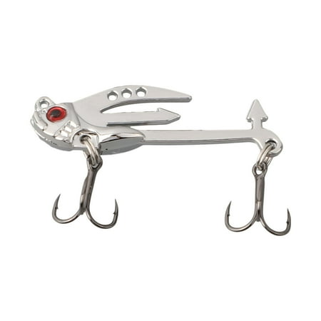 Fishing Lures Metal Bait Vib Road Bait with Groove Hooks Fishing Accessories Fishing Spoon Lures Iron Plate Long Cast 5G