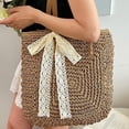 thumbnail image 2 of Women's Woven Large Capacity Tote Shoulder Crochet Beach Bag- Woven Boho Purse Knitted Shoulder Bag for Summer Vacation Beachy Travel Pool, 2 of 5