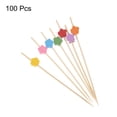 thumbnail image 3 of Uxcell Palillos de Cóctel de Bambú con Forma de Flor 100 Pcs Multicolor, 3 of 7