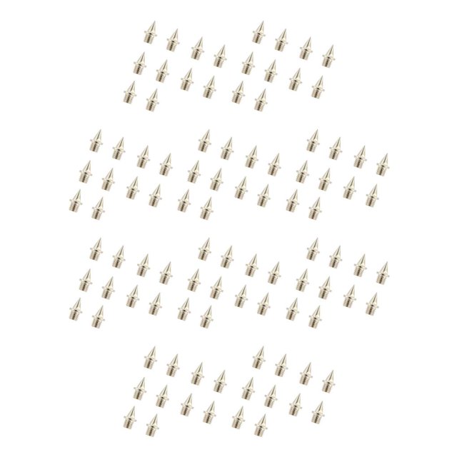 Sonducket 10 piezas de clavos de pista, zapatos piramidales, reemplazos de clavos, pasador de acero inoxidable de 1/4 de longitud para eventos Como se muestra 10Conjunto