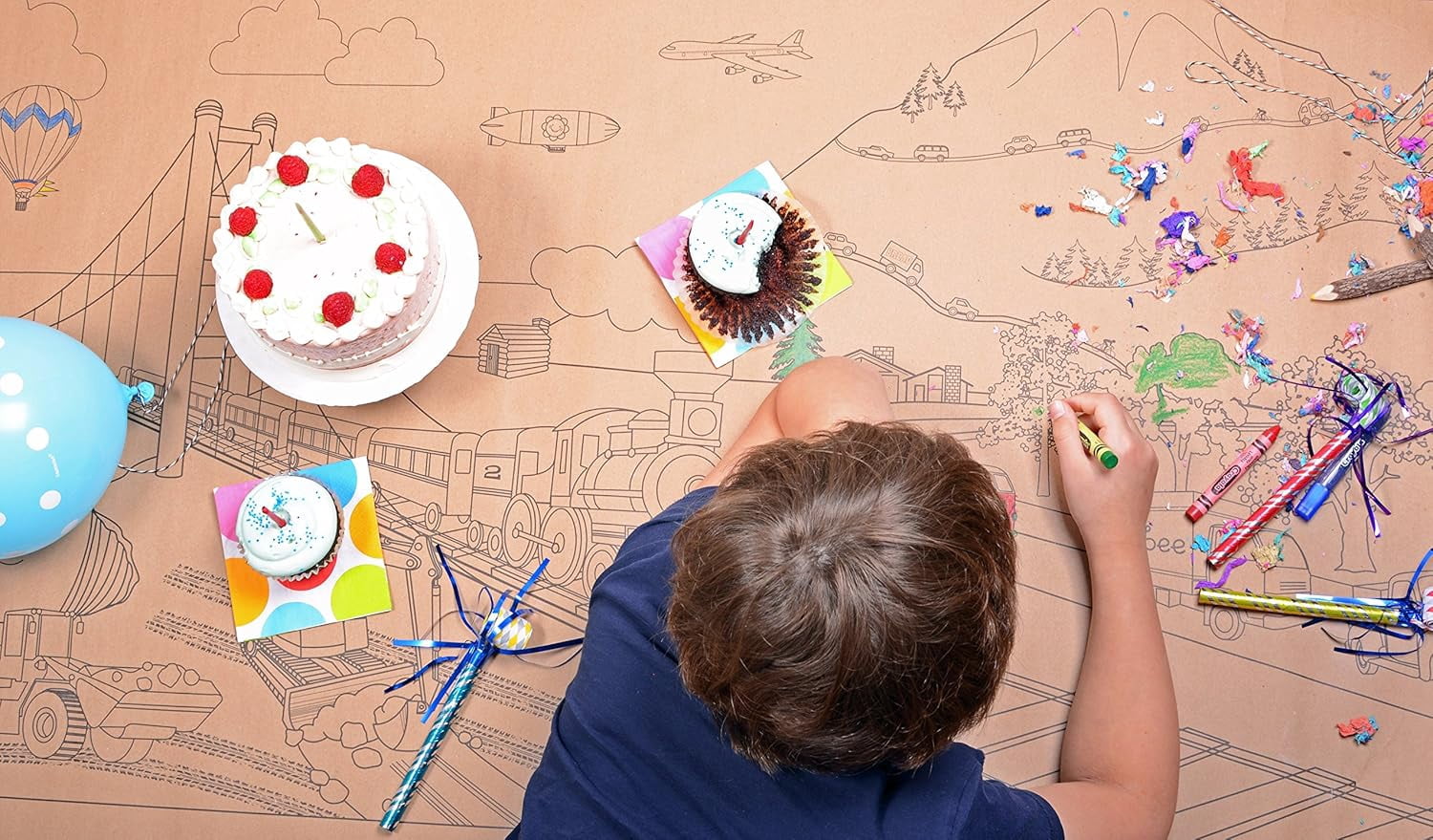 lullubee Giant Coloring Mural - Birthday Parade
