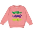 thumbnail image 2 of Inktastic Mardi Gras Holiday Alligators Toddler Sweatshirt, 2 of 4