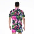 thumbnail image 2 of Hawaiian Tropical Birds Pattern Short Sleeve Men'S Rompers, Aloha Tropical Hawaiian Casual Summer Jumpsuits Outfit, 2 of 4