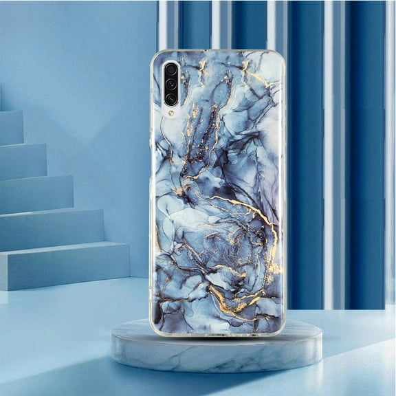 Allytech Compatible with Samsung Galaxy A70 Case, Marble Design Series Case for Women Boys Girls Soft Slim TPU Shockproof Cover for Samsung A70 6.7 (2019), Gray Marble