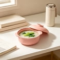 thumbnail image 5 of Iuhan Microwave Safe Soup Bowl With Lid And Spoon, Double Handle Bowl For Kitchen Dining, Wheat Straw Bowl For Home Daily Use, 5 of 6