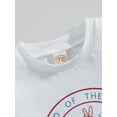 thumbnail image 5 of 4th of July Toddler Boys Summer Outfit Clothes Short Sleeve America Print T Shirt Top with Solid Color Shorts Kids 2Pcs Sets, 5 of 9