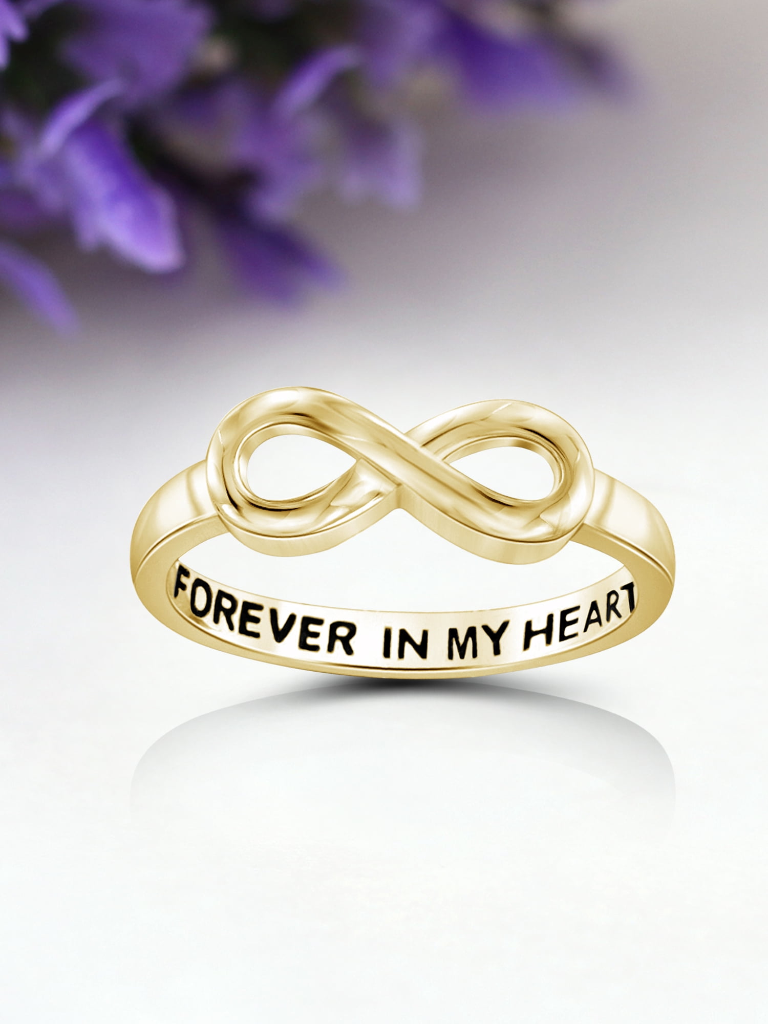 JewelersClub 0.925 Sterling Silver Infinity Friendship Ring for Women Personalized Forever In My Heart Eternity Knot Symbol Band