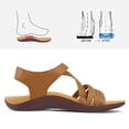 thumbnail image 5 of Pennysue Women's Arch Support Sandals Brown Woven Orthopedic Walking Sandals 8.5M, 5 of 6