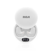 RCA Wave-80 True Wireless Earbuds, 20H Playtime, Hi-Res Audio, White