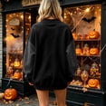 thumbnail image 4 of IAJDKMEK Womens Sweatshirt Halloween Print Top — Round Neck Loose Long Sleeve, Fall Tops for Women Festive Pullover,Black L, 4 of 6