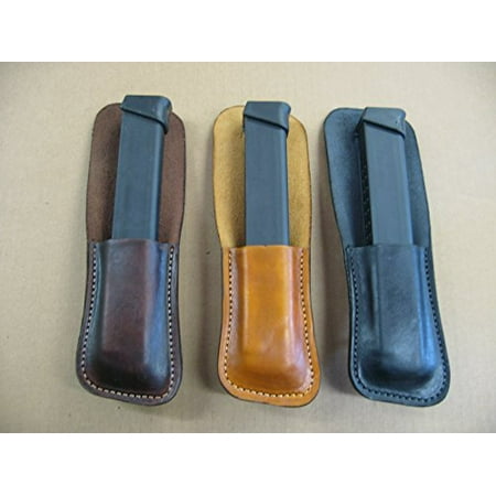 17 Round M&p 9mm Magazine Azula Leather Clip On OWB Belt Extended Magazine Mag Pouch for Glock 9mm 33 Round CCW - Dark Brown ()