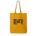 thumbnail image 1 of May The Course Be With You Cotton Canvas Tote Bag, 1 of 1