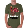 thumbnail image 1 of Awkward Styles Thanksgiving T-Shirt Daddy Turkey Shirts for Men, 1 of 4