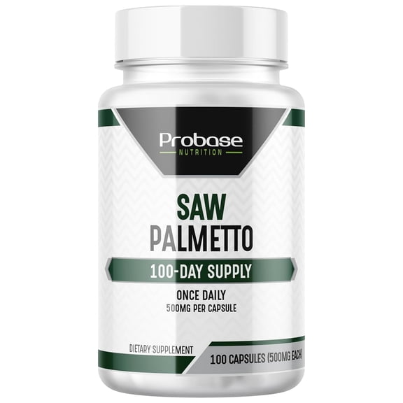 Probase Nutrition Saw Palmetto Extract Prostate Health Supplement for Men, Supports Prostate, Urinary, and Hair Health, 100 Capsules, 3  Month Supply