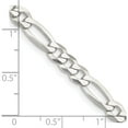 thumbnail image 4 of Sterling Silver 5.5mm Lightweight Flat Figaro Chain (18 X 5.5) Made In Italy qmb150-18, 4 of 5