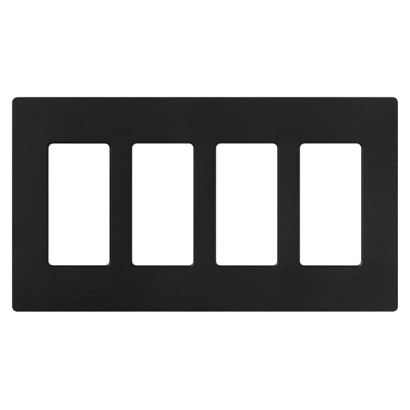 Placa de Pared Lutron Claro 4 Módulos Decorativa Satinada Medianoche