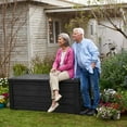 thumbnail image 6 of Keter Westwood Outdoor 150 Gallon Deck Storage Box for Tools, Grey (2 Pack), 6 of 11
