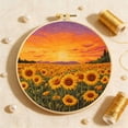 thumbnail image 2 of Sunflower Embroidery Starter Kit, Stamped Cross Stitch Kits for Beginners Adults with Embroidery Hoop and Instructions, Hand Embroidery Kit, 2 of 5