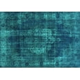 thumbnail image 1 of Ahgly Company Indoor Rectangle Oriental Turquoise Blue Industrial Area Rugs, 2' x 3', 1 of 4