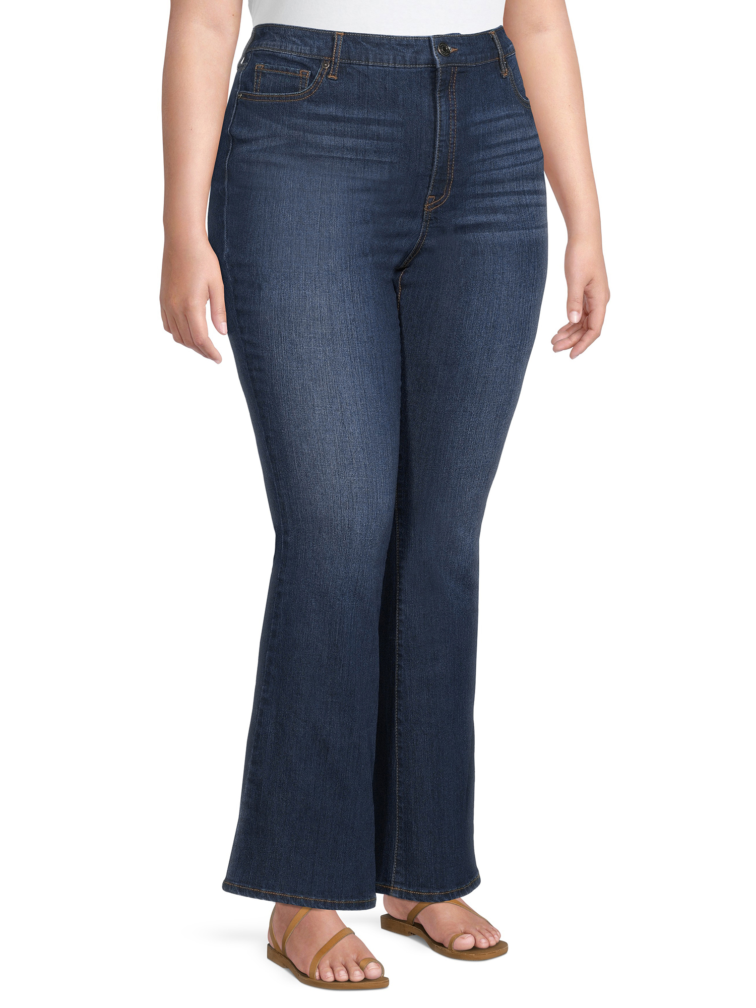 Terra & Sky Women's Plus Size Bootcut Jeans - image 2 of 6