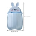 thumbnail image 2 of GOOHOCHY 5pcs Wall Mount Box Rabbit Shape Wall Pen Holder Plastic Storage Organizer Toothbrush Holder Remote Rack For Bathroom And Home Accessory, 2 of 7