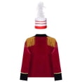 thumbnail image 4 of iiniim Garçons Enfants Costume de Performance de Fanfare Uniforme d'Équipe Veste à Manches Longues à Franges Fête à Thème d'Halloween Rouge 4, 4 of 7