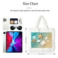 thumbnail image 3 of Yiaed Starfish And Seashell Print Fluffy Shoulder Bag Plush Bags Women Ladies Tote Bag Fluffy White Furry Purse Handbag for Autumn and Winter, 3 of 7
