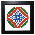 thumbnail image 1 of Talavera estilo Patron decorativo Mesa de pared con marco cuadrado negro, 1 of 4