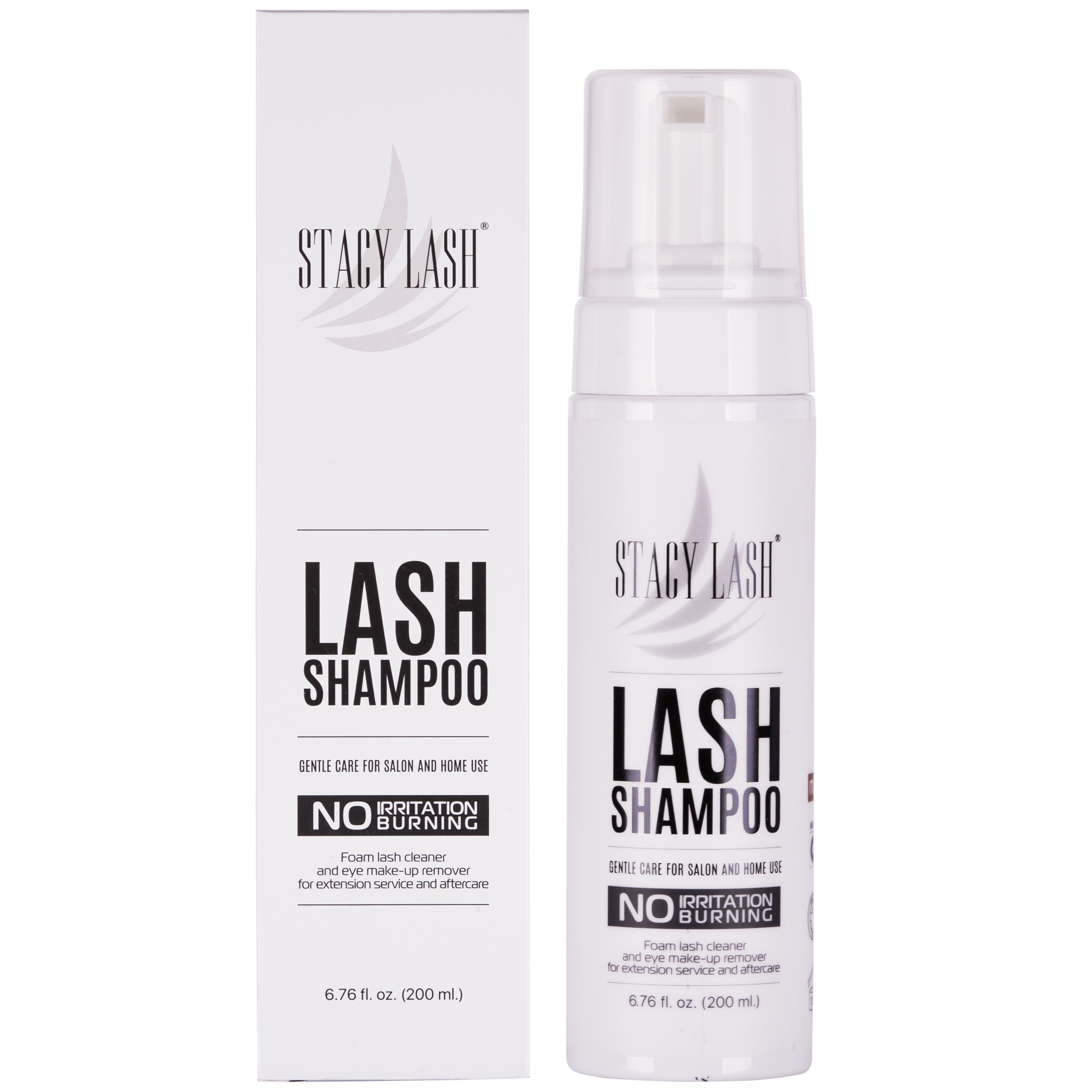 Slumber Afgang Egnet Stacy Lash Big Eyelash Extension Shampoo 200ml + Brush / Eyelid Foaming  Cleanser / Wash for Extensions and Natural Lashes / Oil-Free / Makeup &  Mascara Remover - Walmart.com