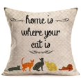 thumbnail image 3 of Funda de almohada de lino de la sociedad de protección de animales de gatos y perros, funda de cojín de sofá, decoración del hogar, se puede personalizar para usted, 40x40, 50x50, 3 of 4