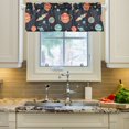 thumbnail image 2 of Yayeee Kitchen Valance Rod Pocket 54" x 18" Living Room Window Curtain, Rocket Star Planet Pattern, 2 of 6