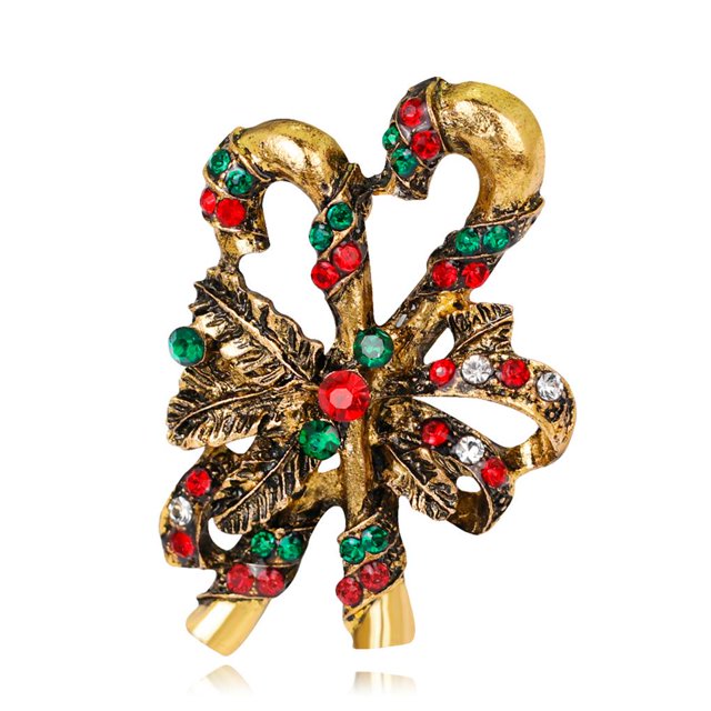 Yuarrent Decorado Árbol de Navidad Botas de Papá Noel Muñeco de nieve Campana Broche Bufanda Collar Solapa Broche de Navidad Regalo de niña Kits de decoración para fiestas No.55 Yuarrent JR0793-55