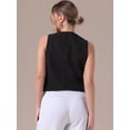 thumbnail image 4 of DARING DIVA Women's V Neck Waistcoat Top Casual Jean Vests 2XL Black, 4 of 7