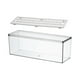 thumbnail image 5 of Organizador de refrigerador, contenedor de almacenamiento de alimentos transparente para artículos diversos, cucharas para verduras Bandeja grande y de drenaje, 5 of 9