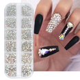thumbnail image 6 of Joernso 1Box 18g Nail Decor Shining Rhinestone Design 12 Grids 3D Nail Embellishment Sequins for Women, 6 of 8
