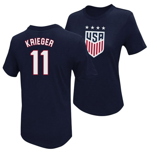 Icon Sports Women's Ali Krieger Blue USWNT Player Name & Number T-Shirt