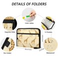thumbnail image 3 of Organ Folder 14.2 x 0.8 x 10.6 Inches 13 Separate Pockets A4 Size Documents Folder A Sort Storage File Manager For The Home Office Pale Yellow Giraffe, 3 of 7