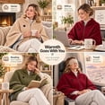 thumbnail image 4 of LOWLHOME Heated Shawl Wraps for Women, Rechargeable Cordless Heated Blanket Shawl with 8 Heating Zones & 3 Heating Levels, Wearable Electric Poncho Wrap with Zipper for Home Office Travel, 4 of 7