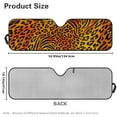 thumbnail image 3 of POLERO Orange Leopard Tiger Print Windshield Sun Shade for Car Off-road Vehicle SUV Truck (52.95x16.14 Inches), Sun Shade Windshield, Shades for Windows, Protector Blocks UV, Funny Car Decor, 3 of 7
