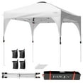 thumbnail image 1 of Gymax 8x8 FT Pop up Tente Abri Hauteur Réglable W / Sac à Roulettes Blanc, 1 of 9