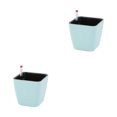 thumbnail image 1 of Wosthever Macetas duraderas para plantas de interior y exterior y verduras maceta de riego automático azul hielo 14*13*10,5 azul hielo 14*13*10.5 2Conjunto, 1 of 6