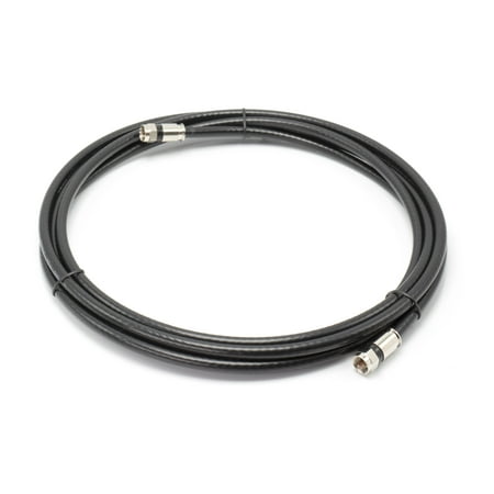 - 35' Feet, Black RG6 Coaxial Cable (Coax Cable) | Made in the USA | with High Quality Compression Connectors, F81 / RF, Digital Coax for Audio/Video, CableTV, Antenna, and Satellite, CL2 Rated, 35 Foot