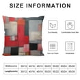 thumbnail image 5 of ARISTURING Red Black Art Pillow Covers - Abstract Painting Throw Pillow Cases White Grey Paint Pillowcases Block Pattern Artwork Cushion Covers for Home Outdoor, 5 of 5