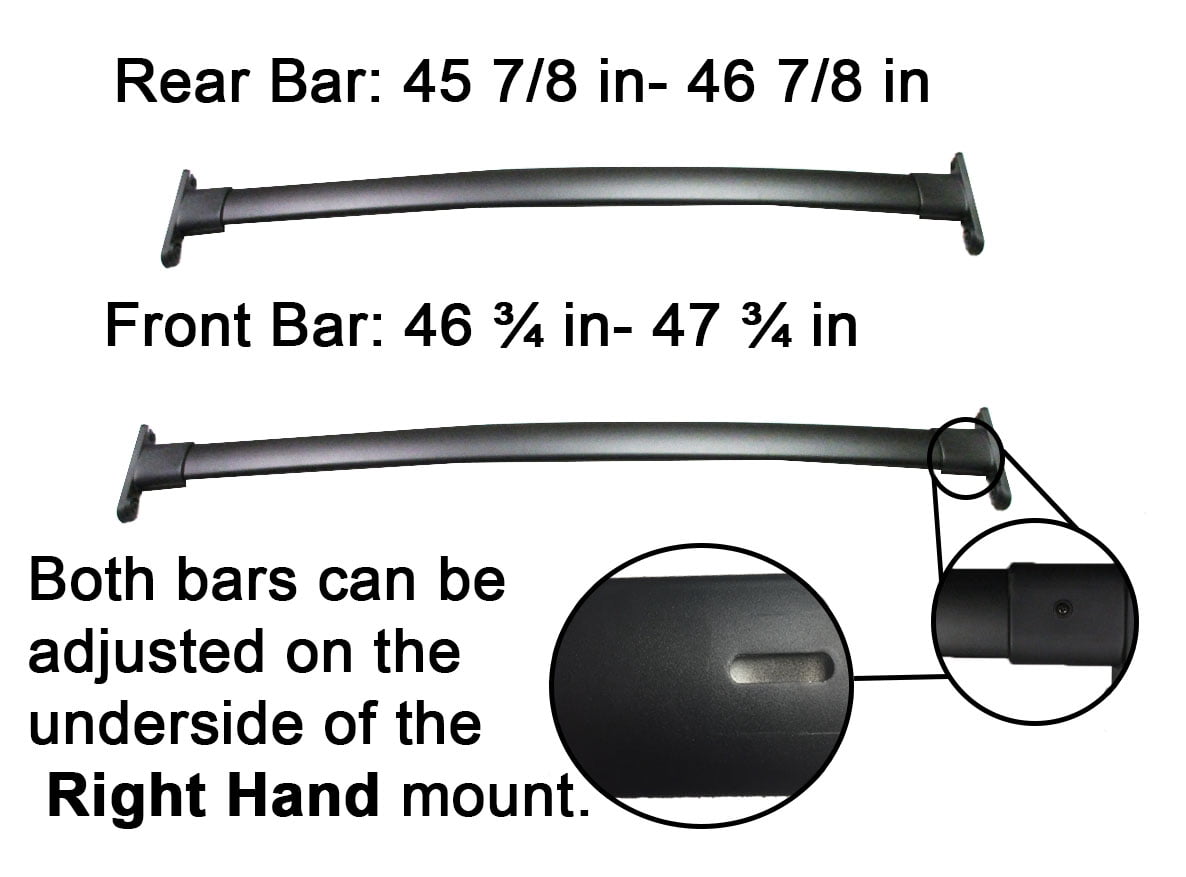 BRIGHTLINES Roof Rack Crossbars Replacement for Ford Explorer 2011-2015 a Set of 2pcs, Black Aluminum Top Cargo Rack
