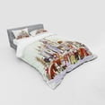 thumbnail image 3 of Ambesonne Christmas Bedding Set 3 Pcs, Xmas City Holiday, Twin XL, Pale Green Lavender, 3 of 3
