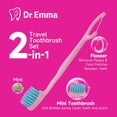 thumbnail image 2 of Disposable mini toothbrush with floss, travel mint toothbrush, 24-pack individual small-packaged portable toothbrush, pink, 2 of 4