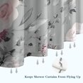 thumbnail image 6 of Pioneer Flower Floral Print Pattern Shower Curtain 36"x72" ,Bathroom Decorative Shower Curtains Set with 12 Hooks,Modern Waterproof Washable Shower Curtain, 6 of 6